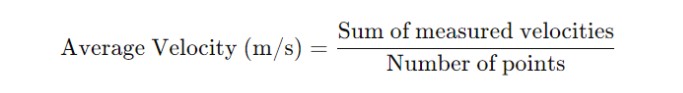 Calculate average air velocity using the formula