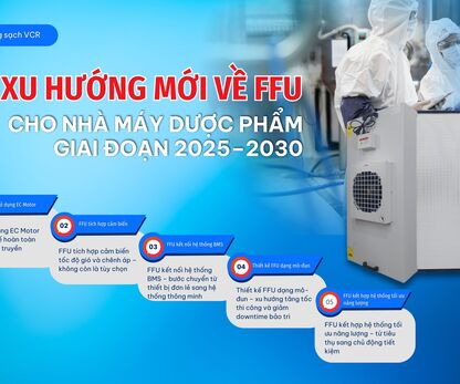 5 xu hướng mới về FFU – Fan Filter Unit cho nhà máy dược phẩm giai đoạn 2025–2030