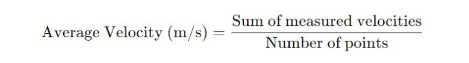 Calculate average air velocity using the formula